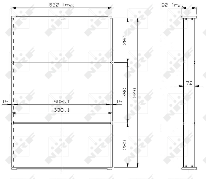 NRF Koelblok radiateur 13300