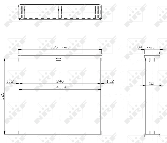 NRF Koelblok radiateur 14355