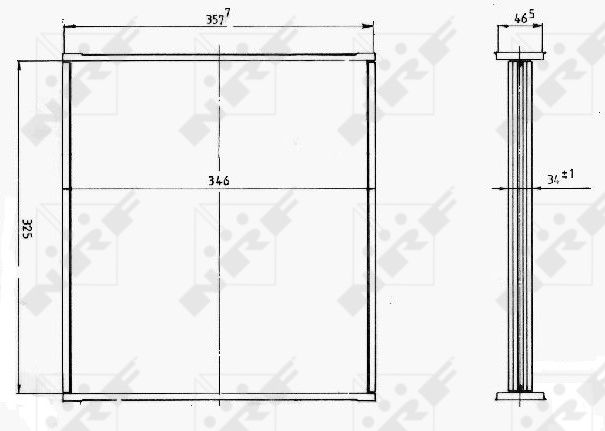 NRF Koelblok radiateur 14600