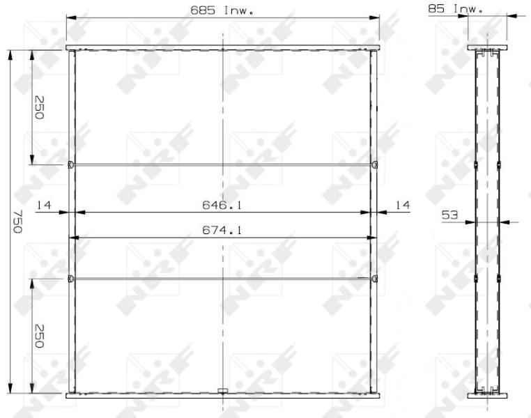 NRF Koelblok radiateur 14770