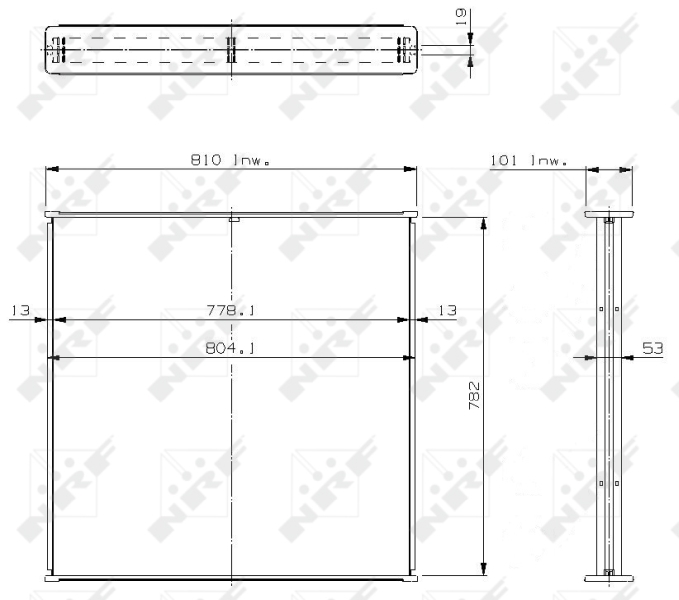 NRF Koelblok radiateur 14771