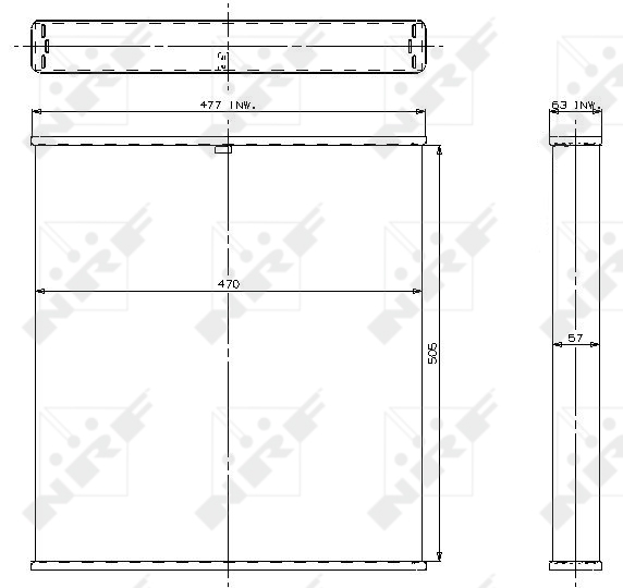 NRF Koelblok radiateur 1477