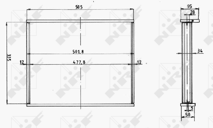 NRF Koelblok radiateur 14821