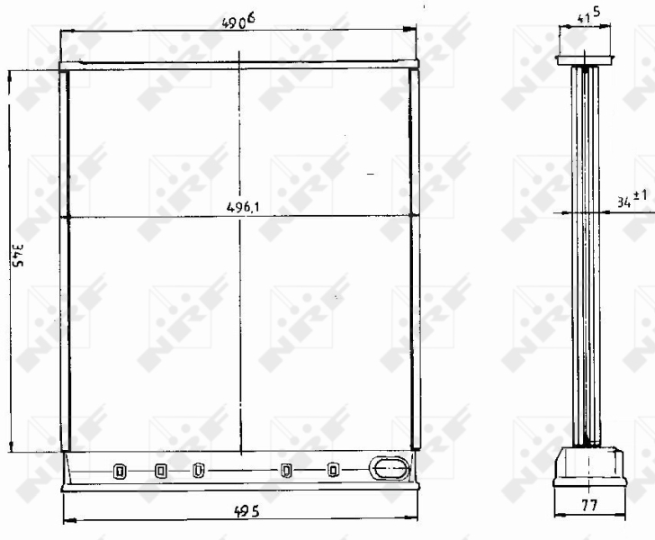 NRF Koelblok radiateur 15012