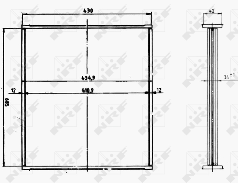 NRF Koelblok radiateur 15020