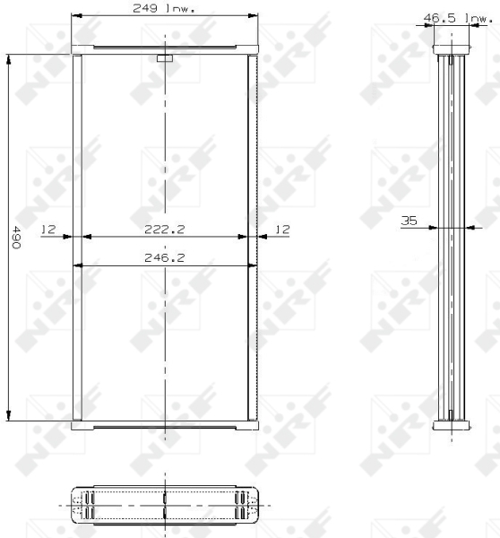 Koelblok radiateur NRF 17001