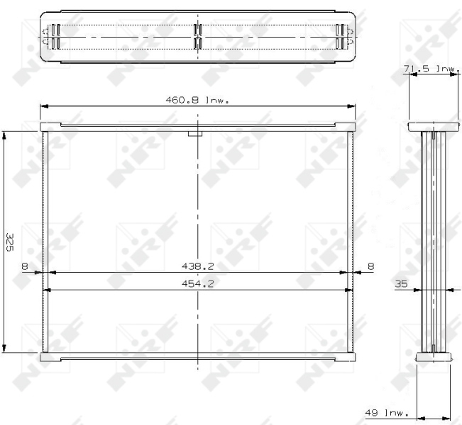 Koelblok radiateur NRF 17400