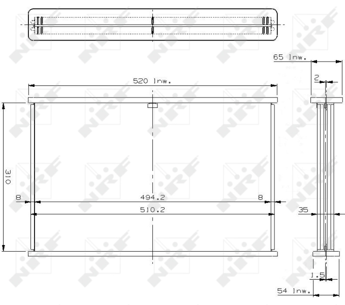 Koelblok radiateur NRF 17401