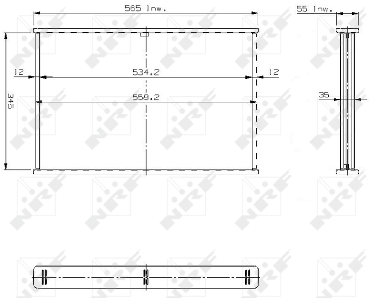 NRF Koelblok radiateur 17657