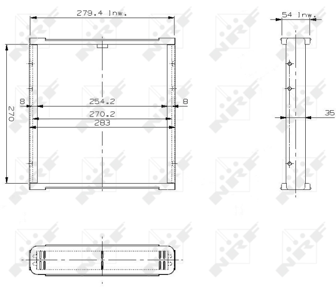Koelblok radiateur NRF 17700