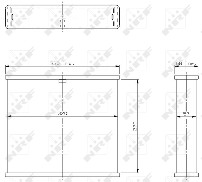 NRF Koelblok radiateur 185