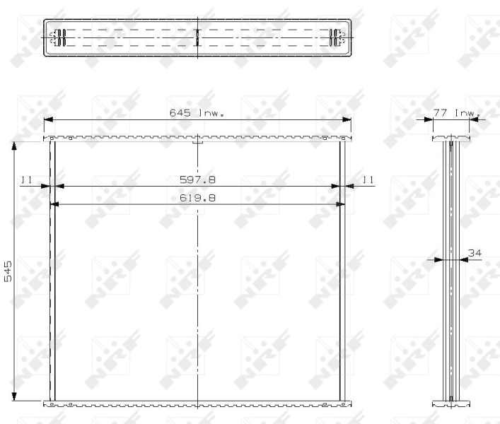 NRF Koelblok radiateur 23475