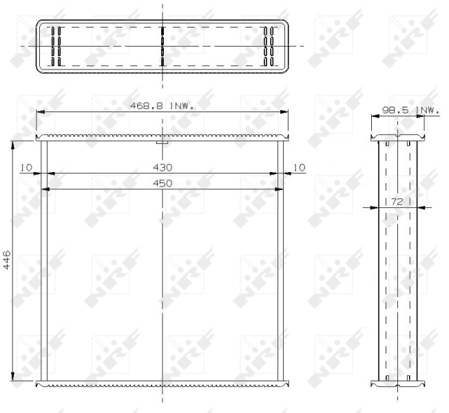 NRF Koelblok radiateur 24555