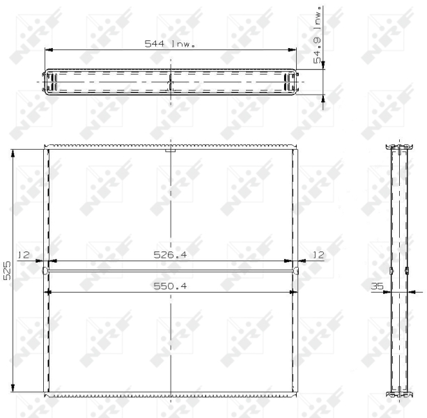 NRF Koelblok radiateur 27626