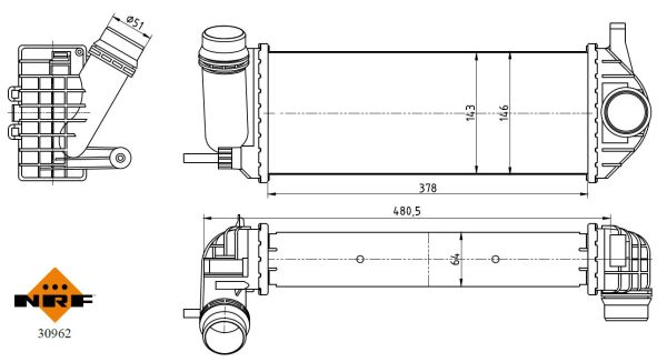 NRF Interkoeler 30962