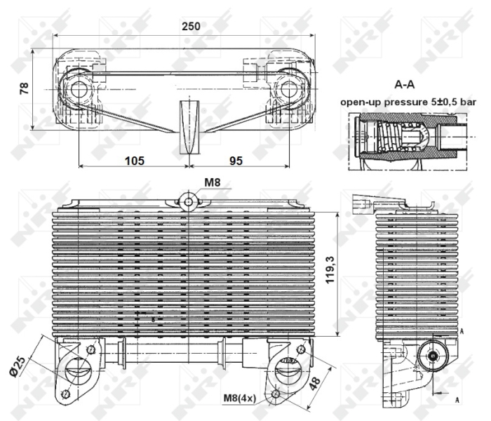 NRF Oliekoeler motorolie 31037
