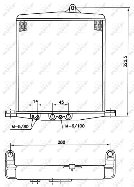 Oliekoeler motorolie NRF 31059