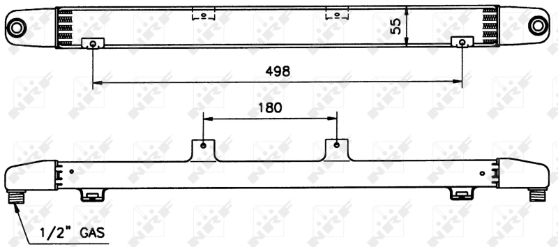 Oliekoeler motorolie NRF 31064