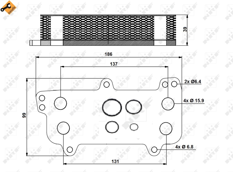 NRF Oliekoeler motorolie 31171