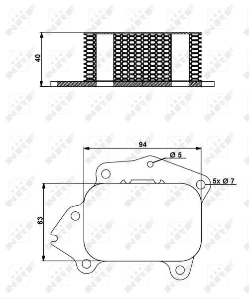 NRF Oliekoeler motorolie 31174