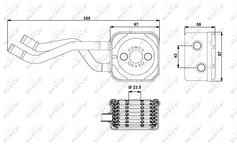 NRF Oliekoeler motorolie 31175