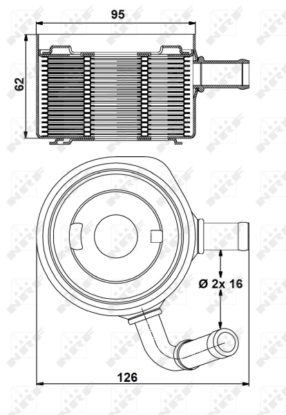 NRF Oliekoeler motorolie 31178