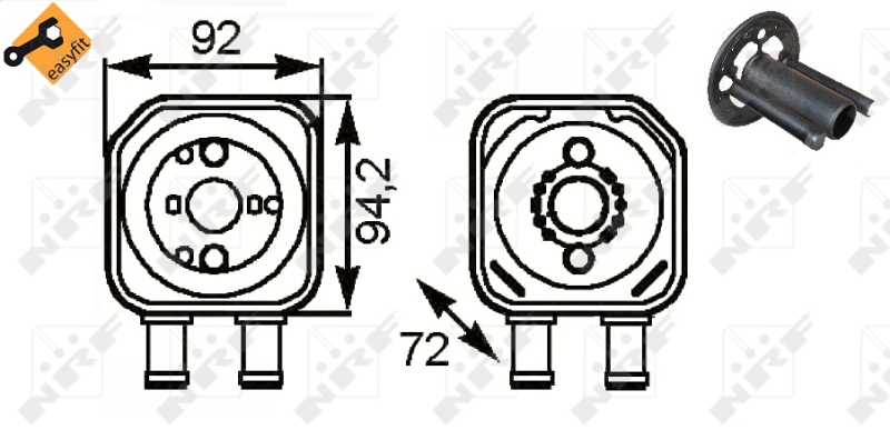 NRF Oliekoeler motorolie 31179