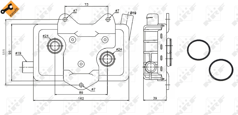 NRF Oliekoeler motorolie 31180