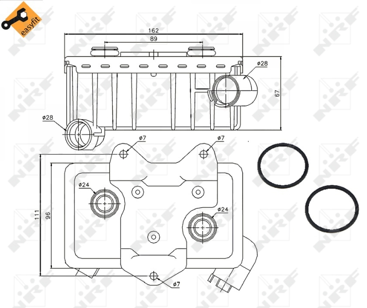 NRF Oliekoeler motorolie 31181