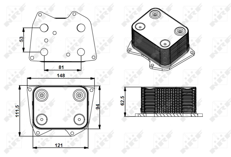 NRF Oliekoeler motorolie 31211