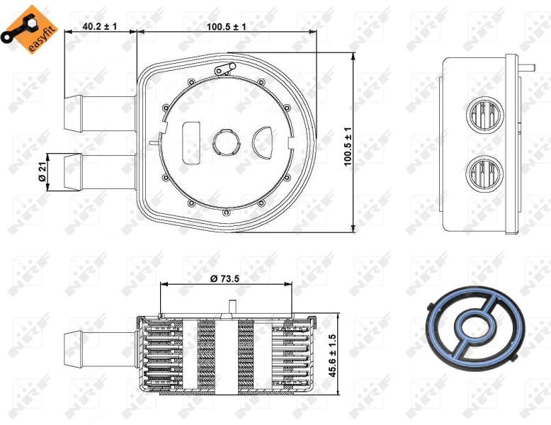 NRF Oliekoeler motorolie 31236