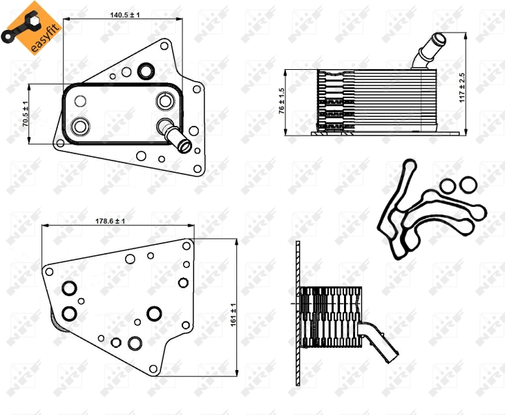 NRF Oliekoeler motorolie 31258