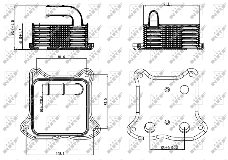 NRF Oliekoeler motorolie 31260