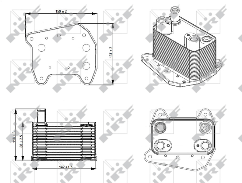 NRF Oliekoeler motorolie 31276