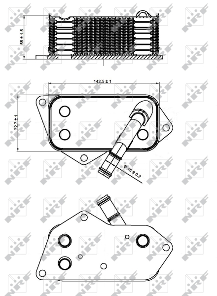 NRF Oliekoeler motorolie 31277