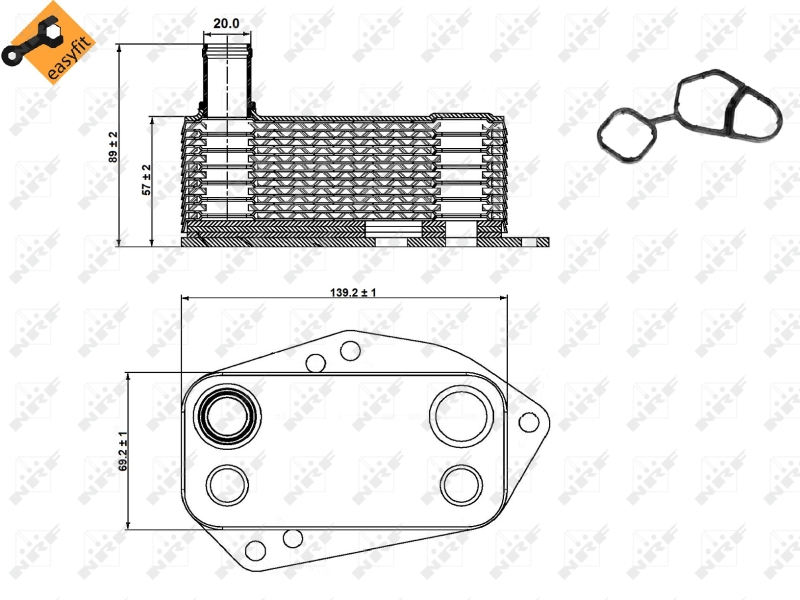 NRF Oliekoeler motorolie 31278