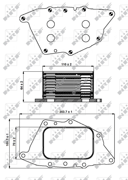 NRF Oliekoeler motorolie 31287