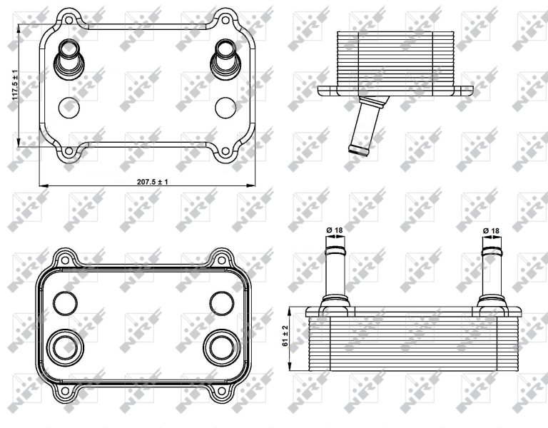 NRF Oliekoeler motorolie 31288