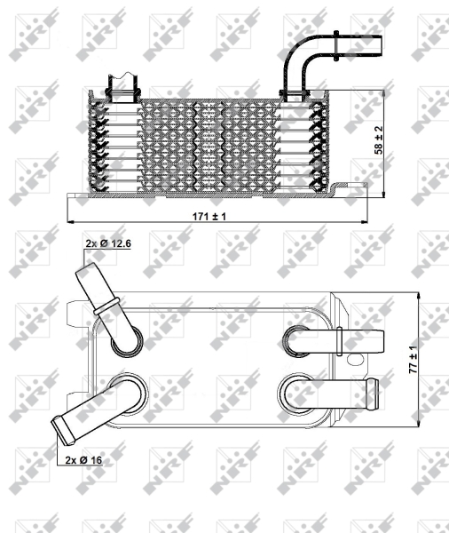 NRF Oliekoeler motorolie 31293