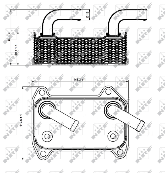 NRF Oliekoeler motorolie 31295