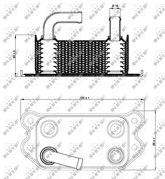 NRF Oliekoeler motorolie 31296