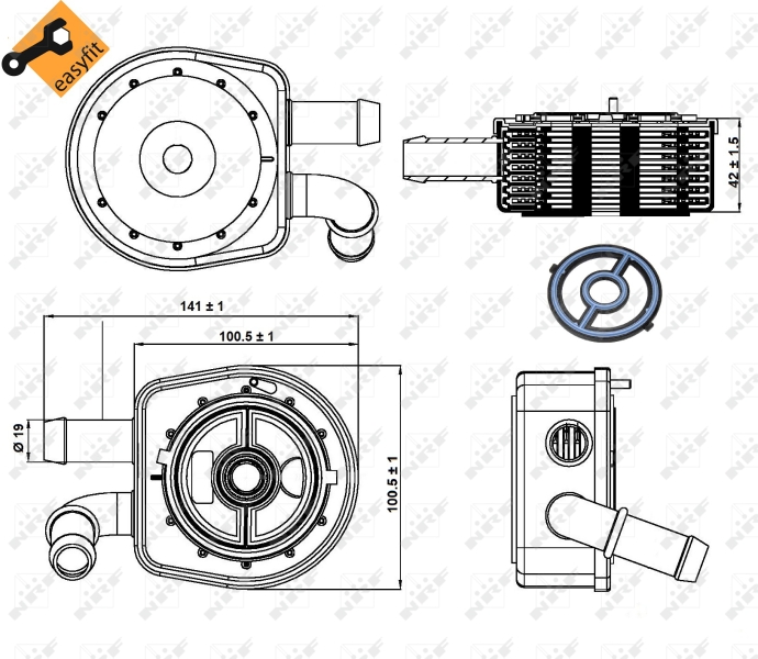 NRF Oliekoeler motorolie 31297