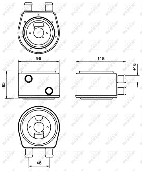 NRF Oliekoeler motorolie 31300