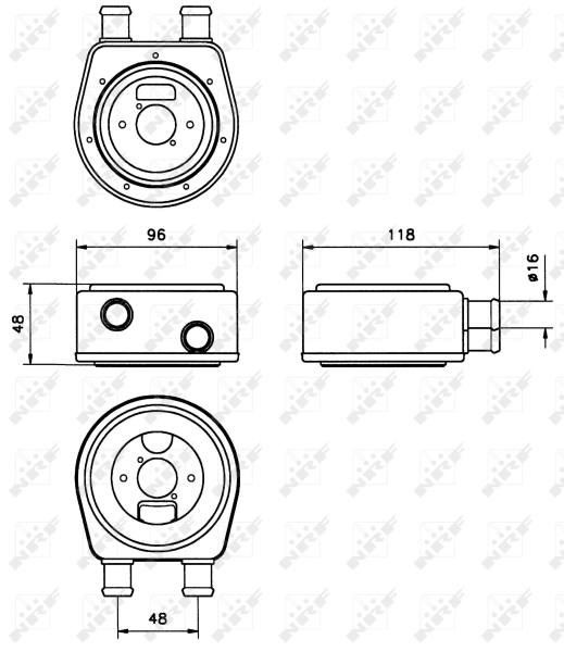 NRF Oliekoeler motorolie 31301