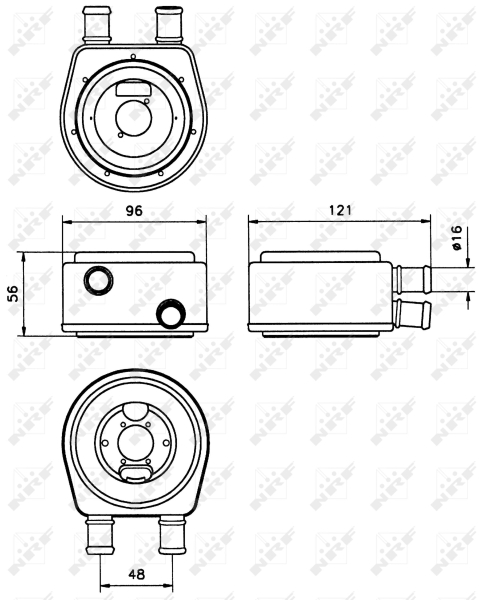 NRF Oliekoeler motorolie 31302