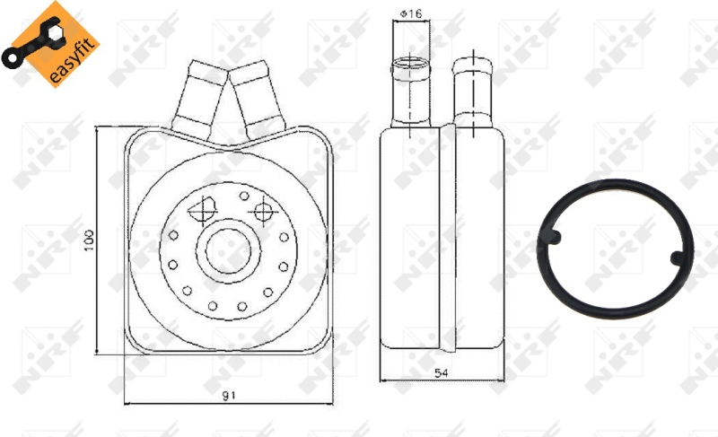 NRF Oliekoeler motorolie 31304