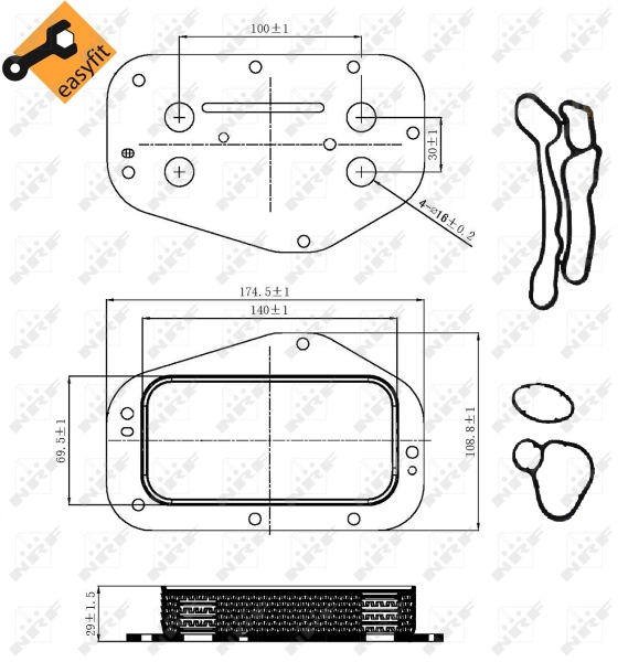 NRF Oliekoeler motorolie 31314