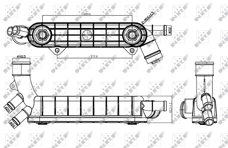 NRF Oliekoeler motorolie 31316