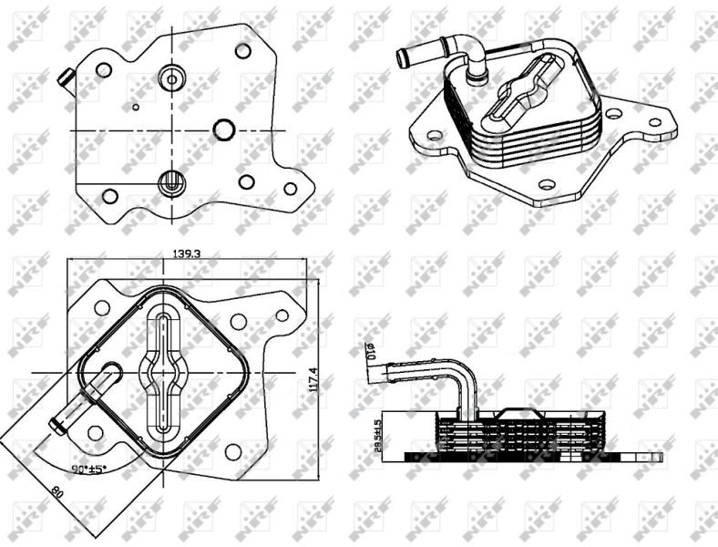 NRF Oliekoeler motorolie 31317