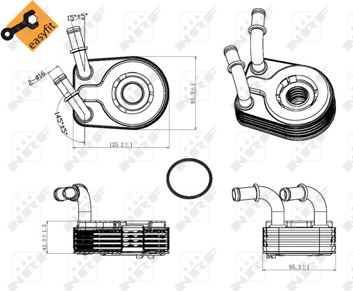 NRF Oliekoeler motorolie 31321